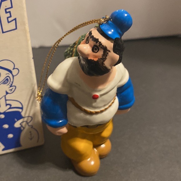 VTG 1987 Popeye’s Brutus ceramic ornament by Presents Kimg Features w/box 4.5” - Picture 2 of 10
